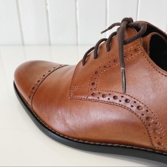Stacy Adams Prescott Tan Cap Toe Oxford Lace Up Dress Shoe Size 8M - Picture 8 of 16